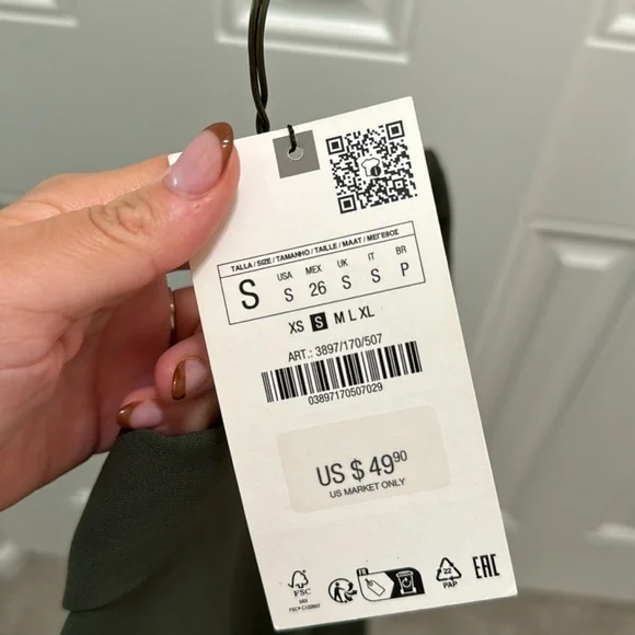 Zara Women’s Green dress, size S - Picture 4 of 4